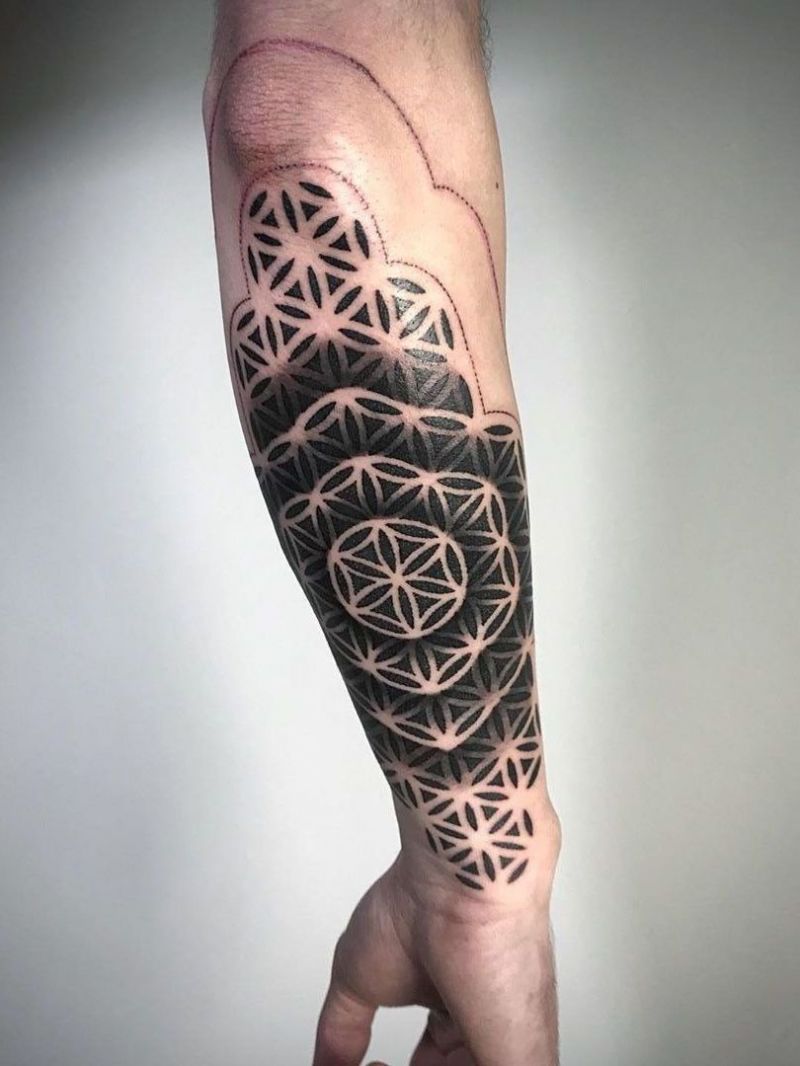 30 Pretty Flower of Life Tattoos Let You Be Kind to Life