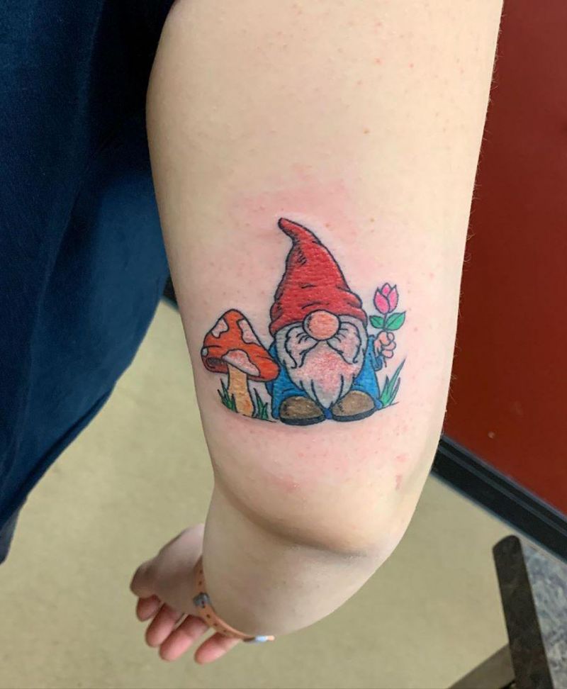 30 Cute Gnome Tattoos You Will Love