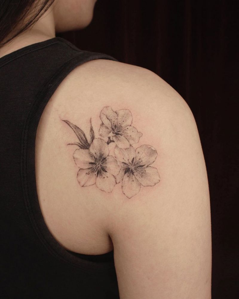 30 Pretty Peach Blossom Tattoos You Shouldn't Miss