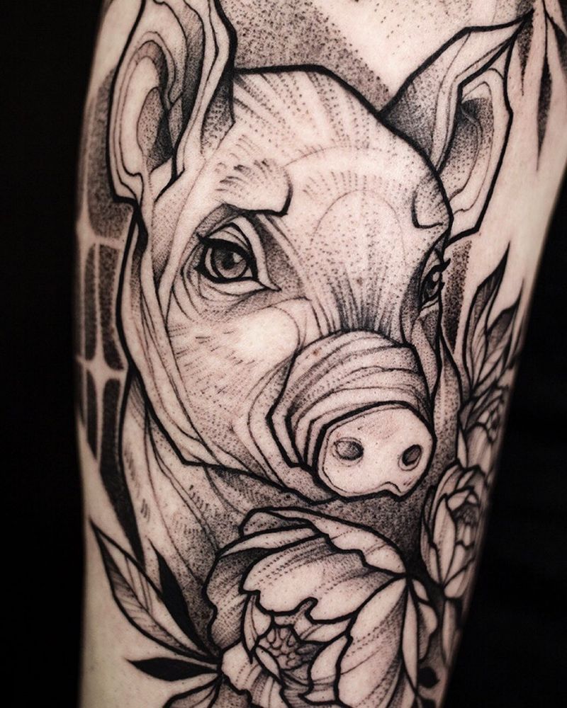 30 Cute Pig Tattoos You Will Love