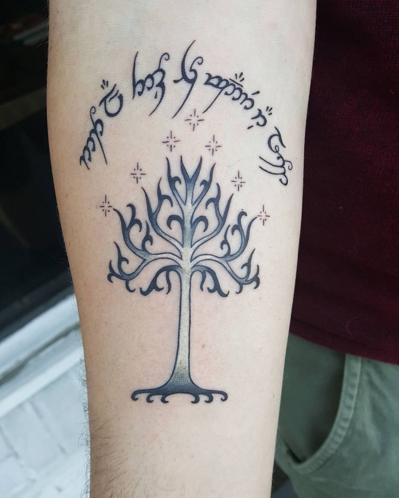 30 Pretty Tree of Gondor Tattoos Enhance Your Personality