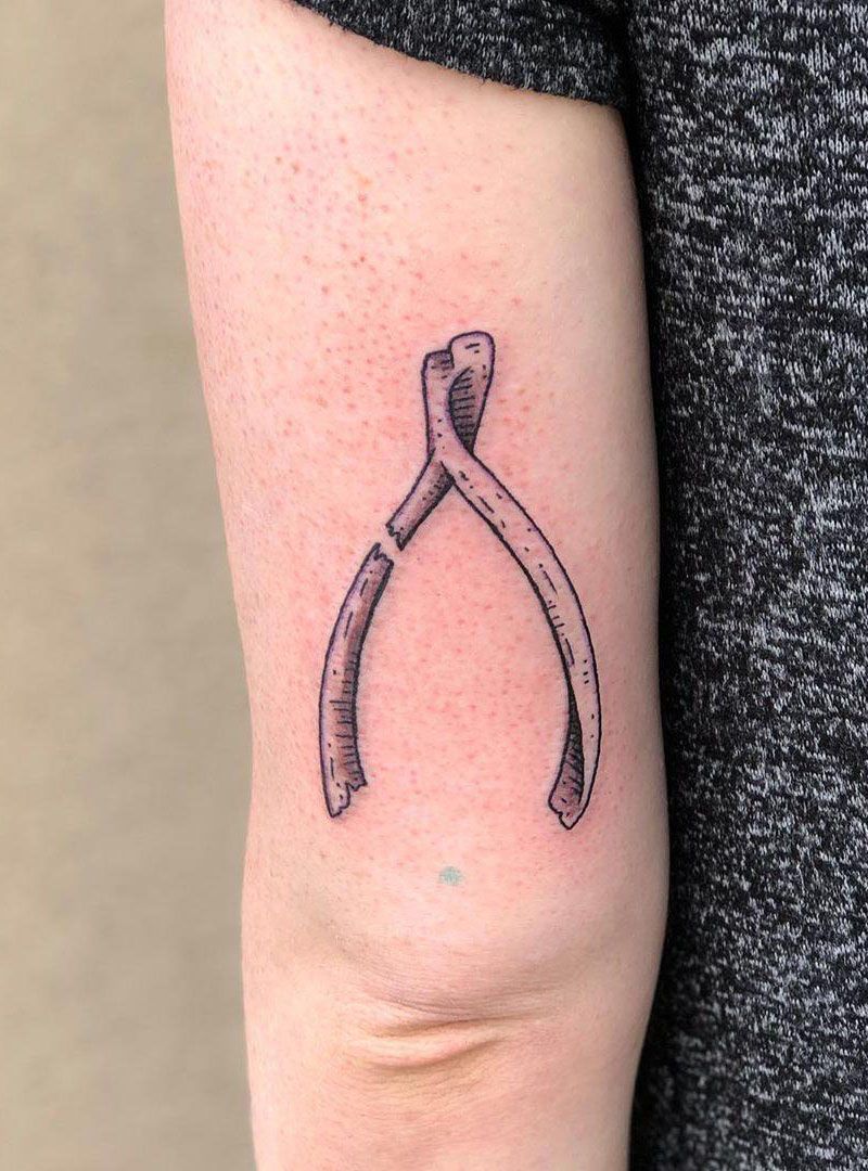 30 Pretty Wishbone Tattoos Bring You Good Luck