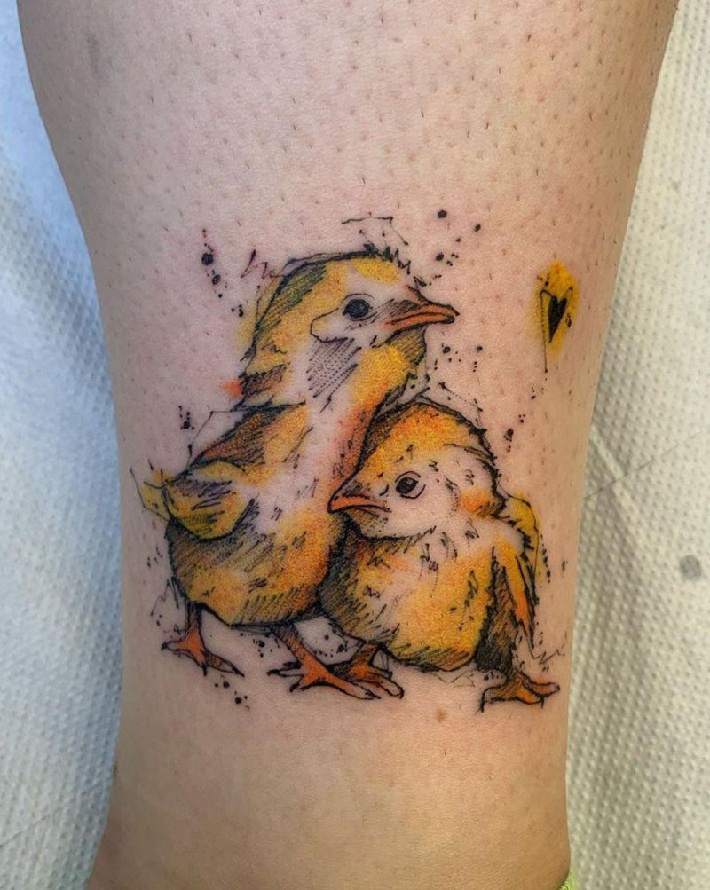 30 Cute Chicken Tattoos to Inspire You