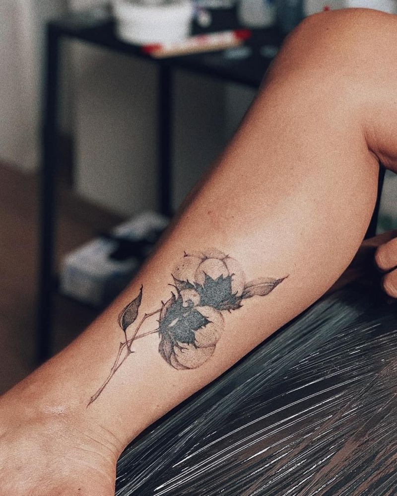 30 Elegant Cotton Tattoos You Will Love