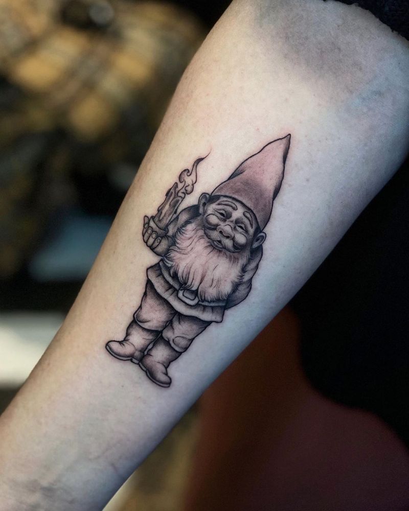 30 Cute Gnome Tattoos You Will Love