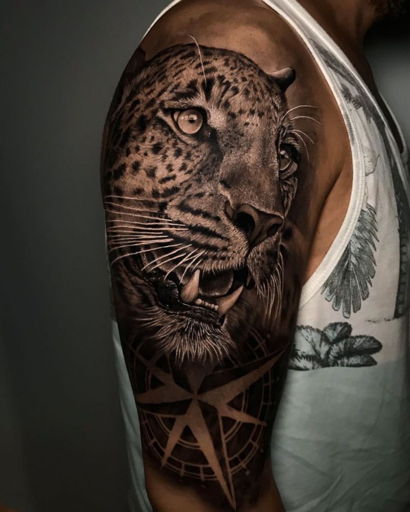 30 Pretty Leopard Tattoos You Will Love