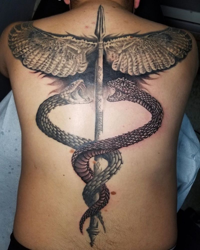 30 Pretty Caduceus Tattoos Make You Brave