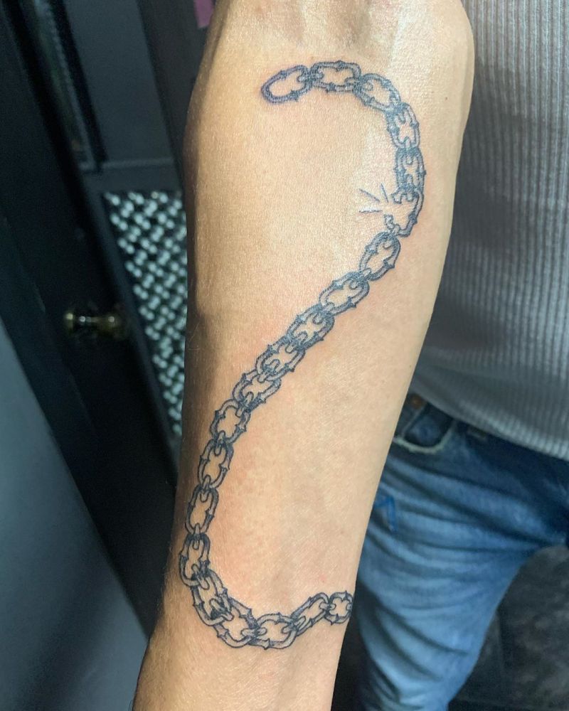 30 Pretty Chain Tattoos Make You Beautiful Forever