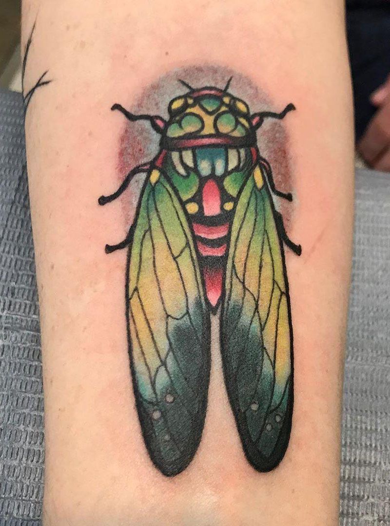 30 Pretty Cicada Tattoos Make You Attractive