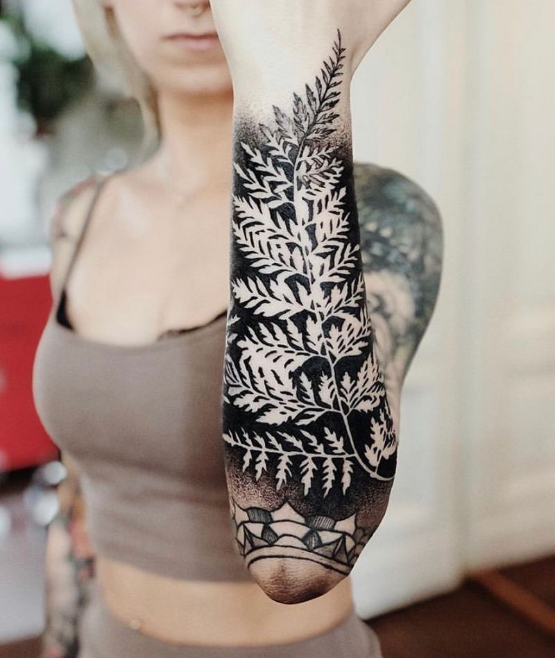 30 Pretty Fern Tattoos Improve Your Temperament