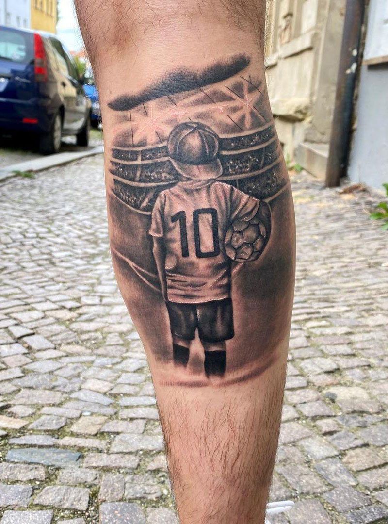 30 Pretty Football Tattoos Inspire You to Win The Game