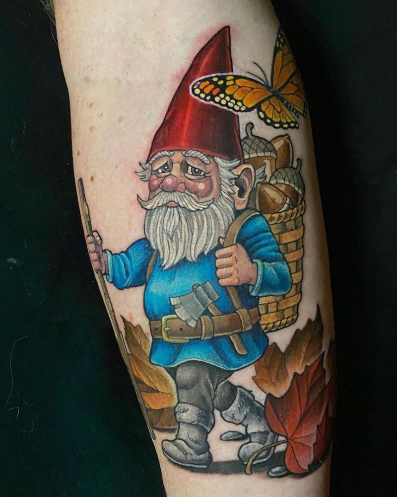 30 Cute Gnome Tattoos You Will Love