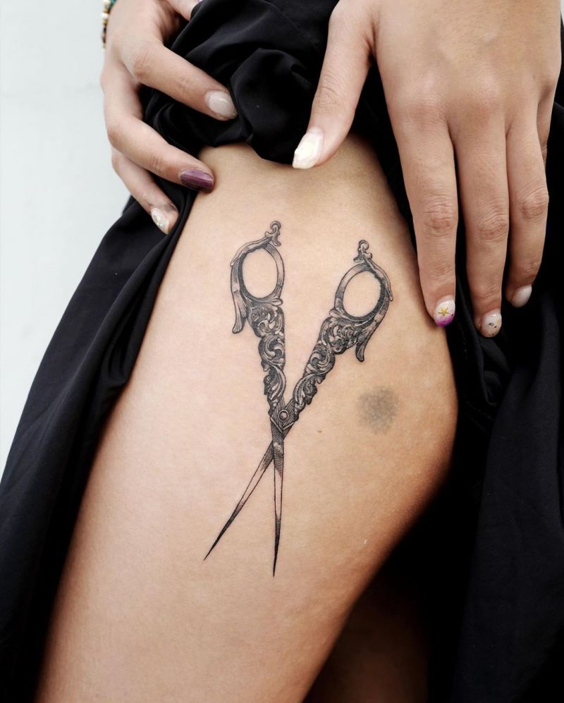 30 Pretty Scissor Tattoos Make You Very Attractive