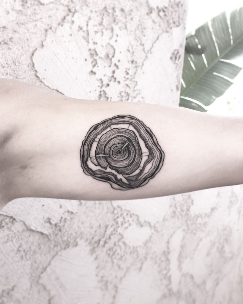 30 Pretty Tree Ring Tattoos Make You Beautiful Forever