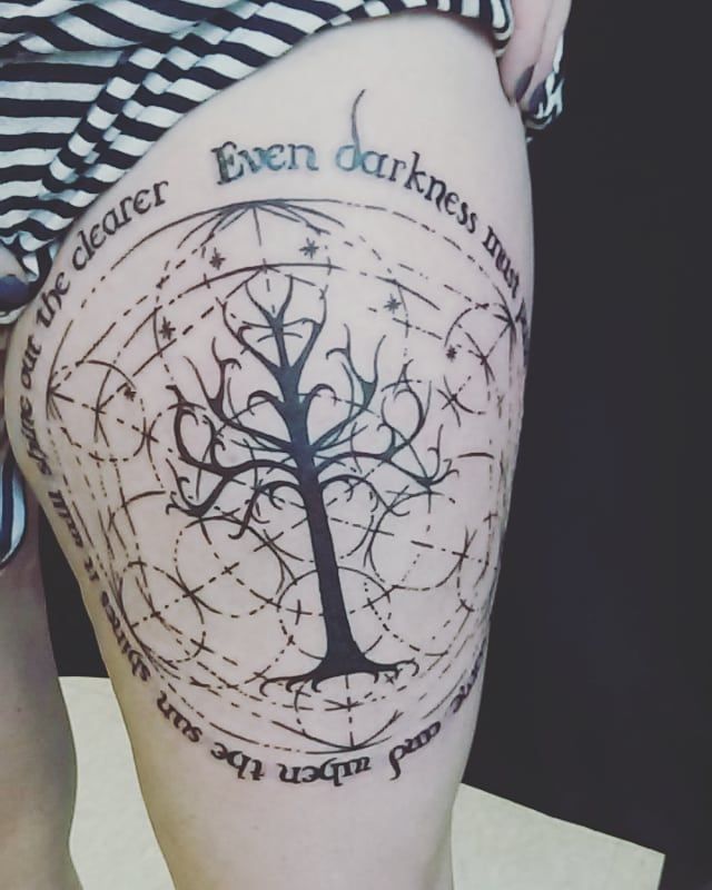 30 Pretty Tree of Gondor Tattoos Enhance Your Personality