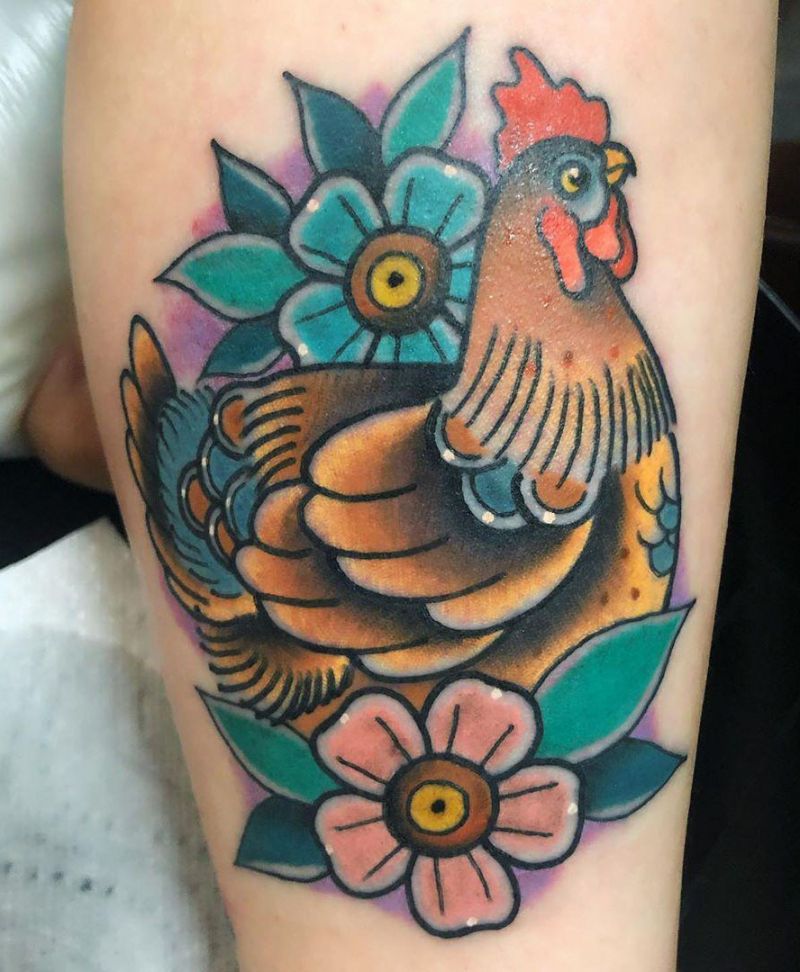 30 Cute Chicken Tattoos to Inspire You