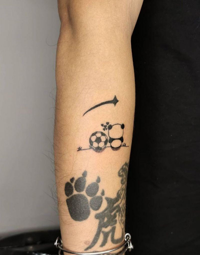 30 Pretty Football Tattoos Inspire You to Win The Game