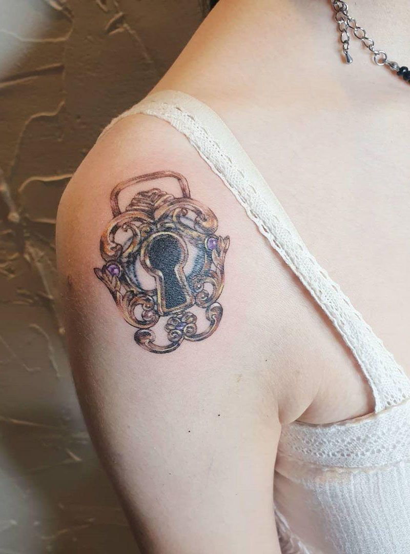 30 Beautiful Lock Tattoos You Will Love