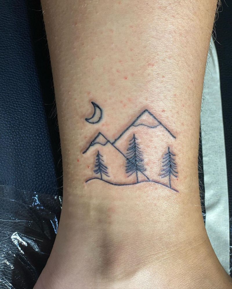 30 Pretty Mountain Tattoos You Will Love