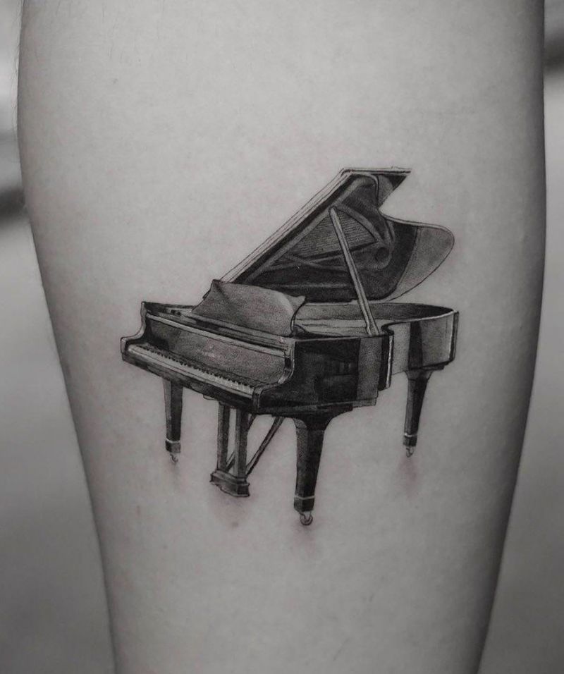 30 Pretty Piano Tattoos You Can't Miss