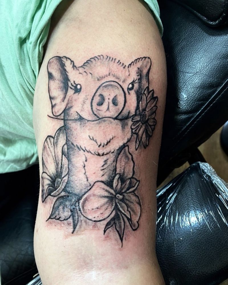 30 Cute Pig Tattoos You Will Love