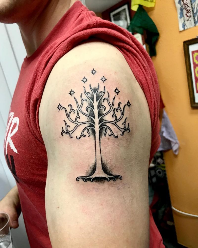 30 Pretty Tree of Gondor Tattoos Enhance Your Personality