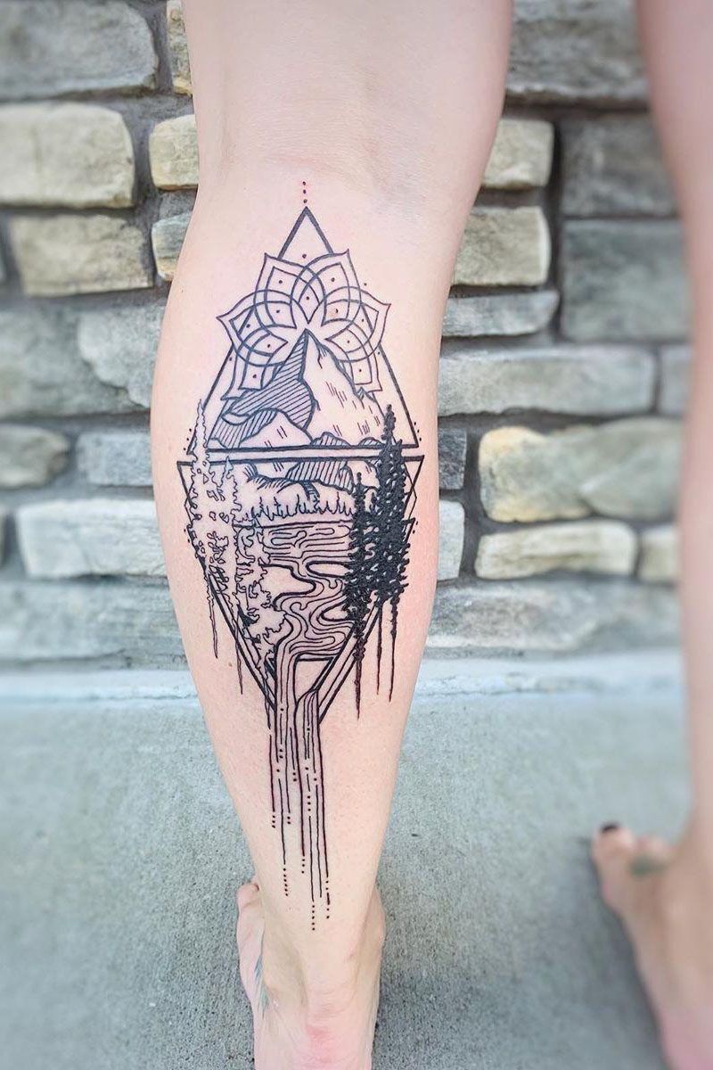 30 Pretty Waterfall Tattoos You Will Love