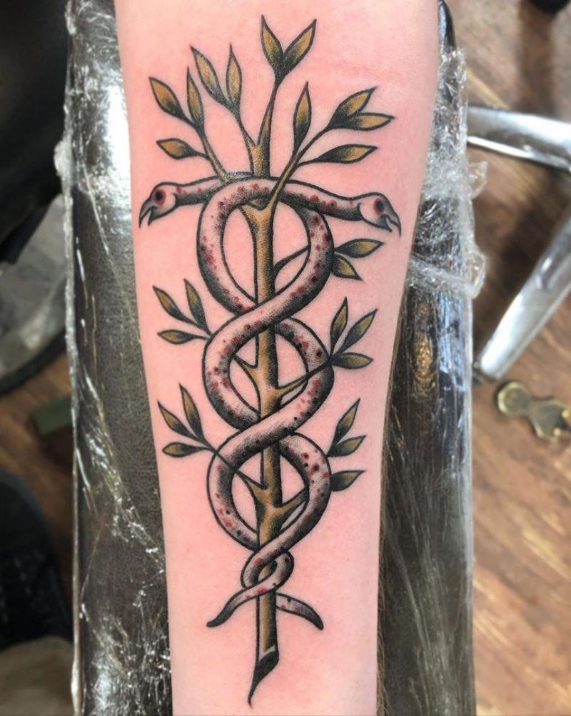 30 Pretty Caduceus Tattoos Make You Brave