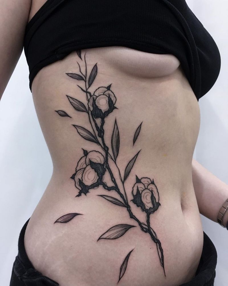 30 Elegant Cotton Tattoos You Will Love