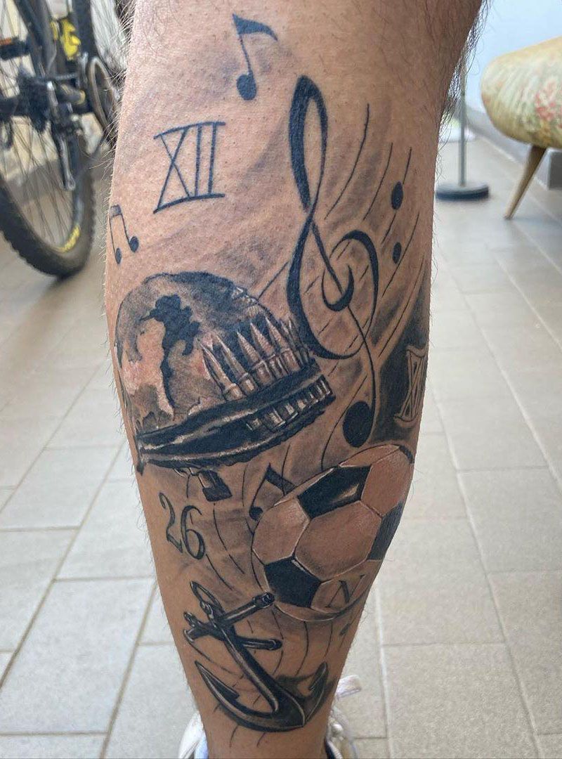 30 Pretty Football Tattoos Inspire You to Win The Game