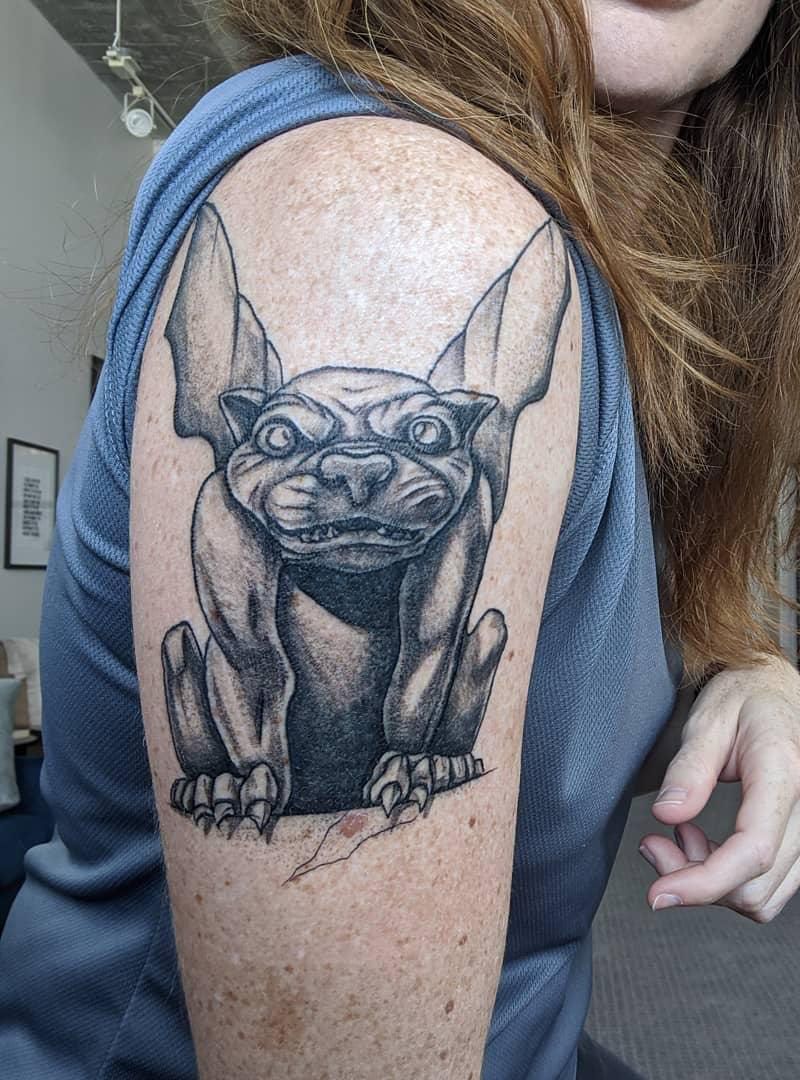 30 Pretty Gargoyle Tattoos for Inspiration