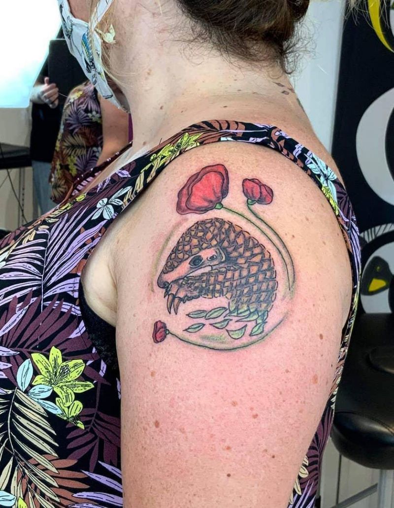 30 Pretty Pangolin Tattoos to Inspire You