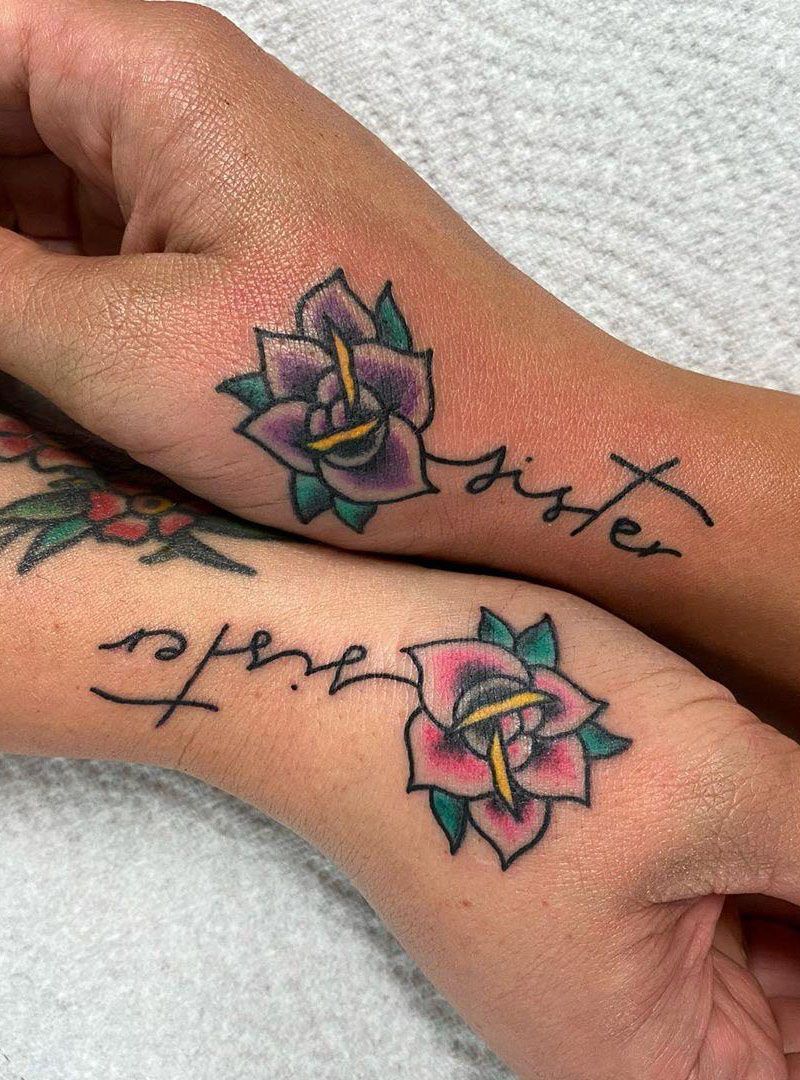 30 Pretty Sister Tattoos Let You Always Miss Each Other