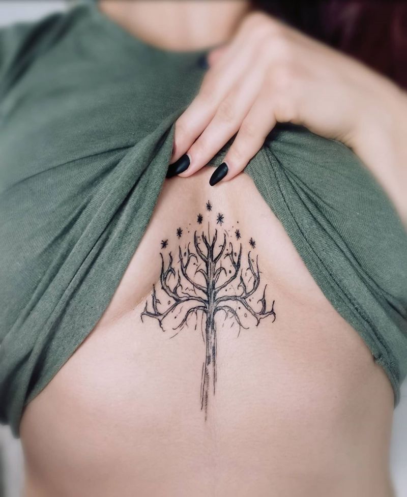 30 Pretty Tree of Gondor Tattoos Enhance Your Personality