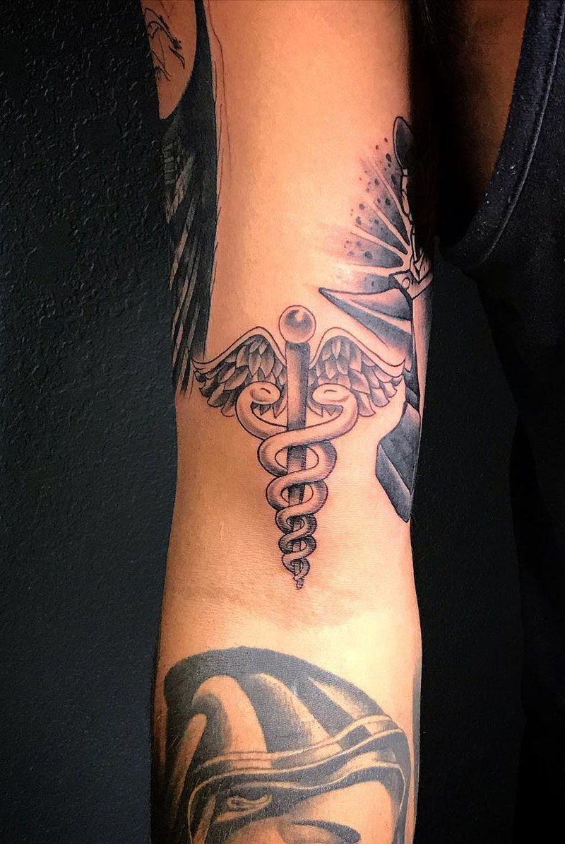 30 Pretty Caduceus Tattoos Make You Brave