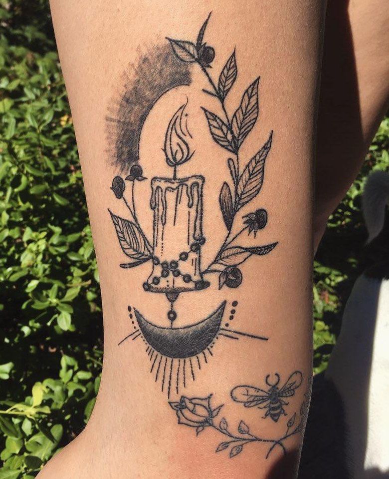 30 Pretty Candle Tattoos You Shouldn't Miss
