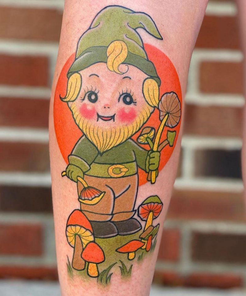 30 Cute Gnome Tattoos You Will Love