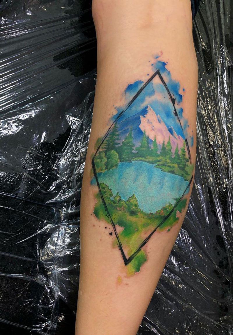 30 Pretty Mountain Tattoos You Will Love