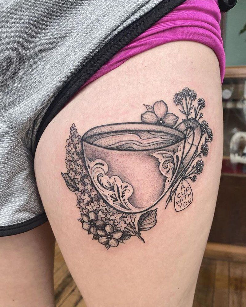 30 Pretty Teacup Tattoos Remind You to Rest