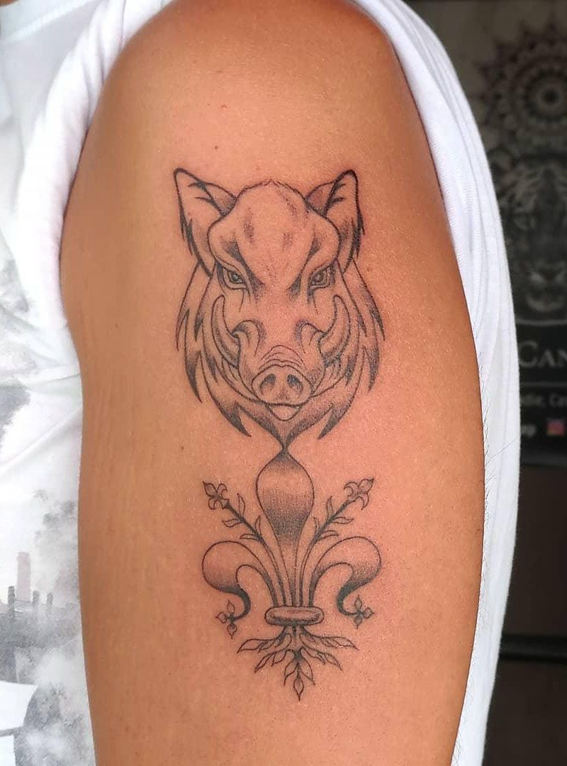 30 Pretty Wild Boar Tattoos You Must Try