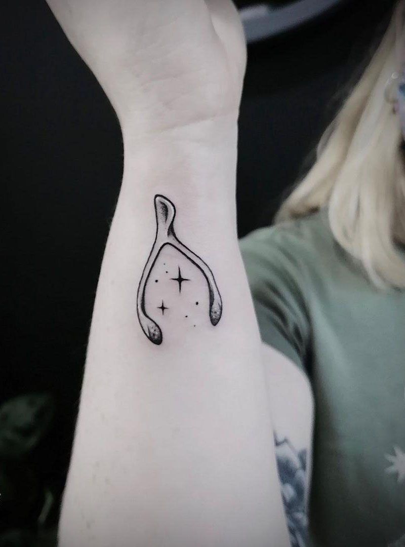 30 Pretty Wishbone Tattoos Bring You Good Luck