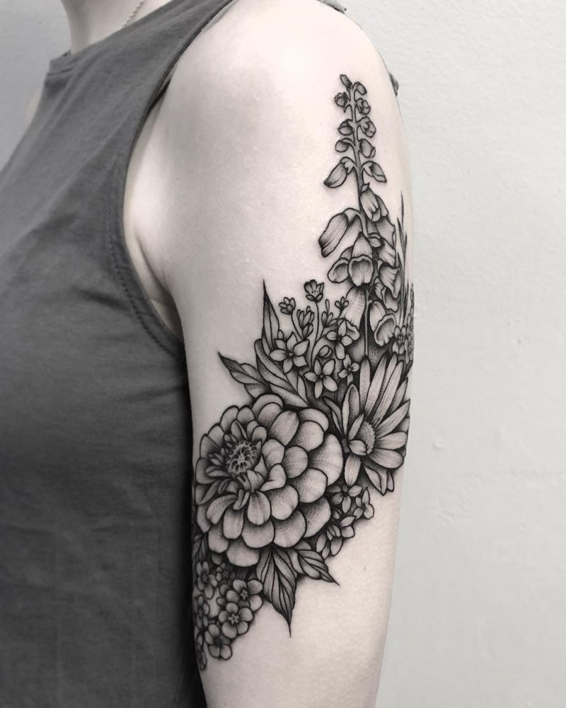 30 Pretty Zinnia Tattoos You Will Love