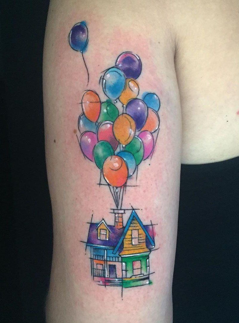 30 Pretty Balloon Tattoos to Inspire You