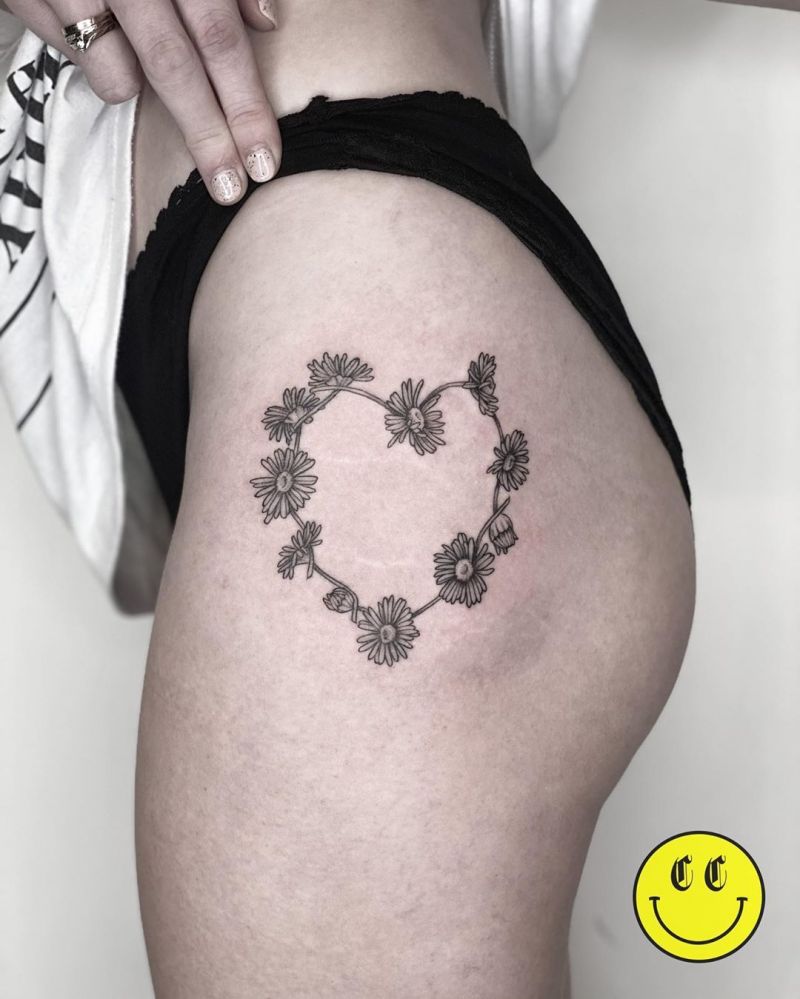 30 Pretty Daisy Chain Tattoos Make You The Focus of The Crowd