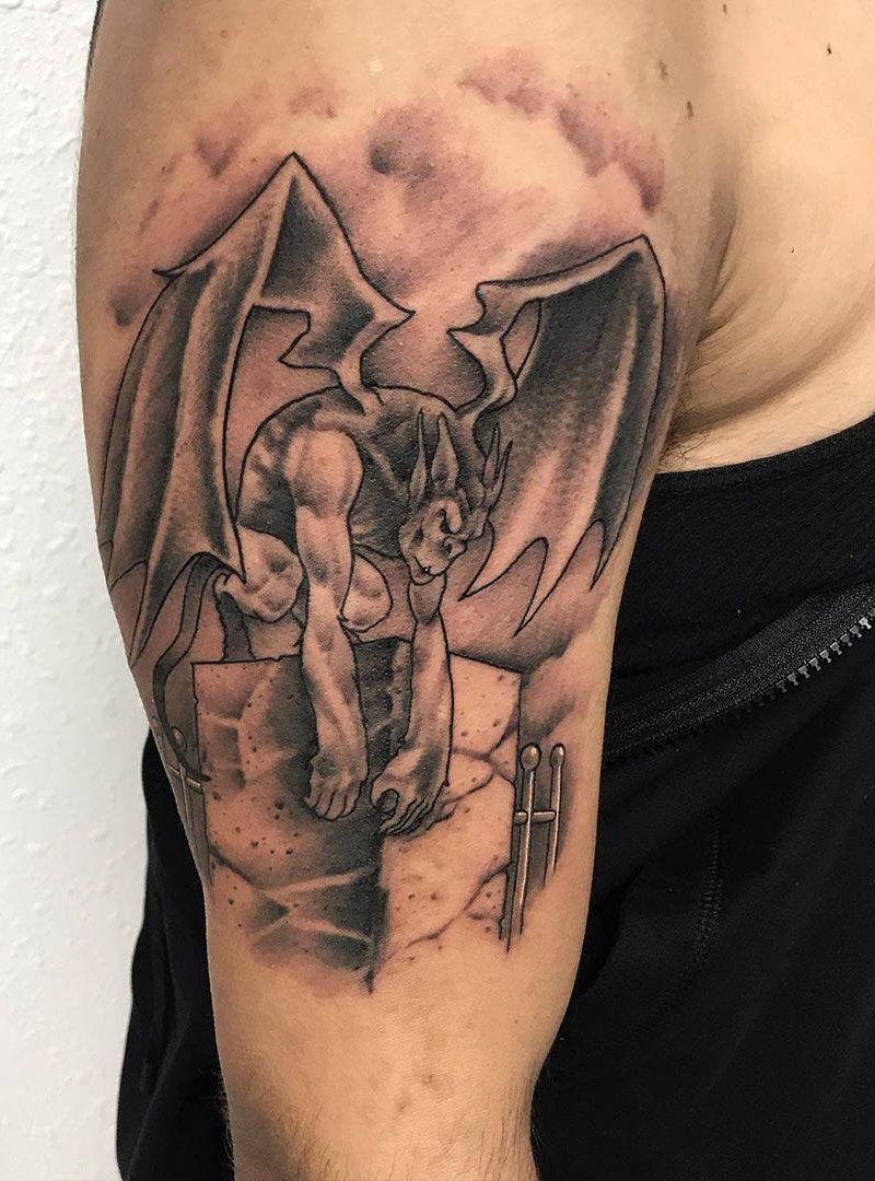 30 Pretty Gargoyle Tattoos for Inspiration