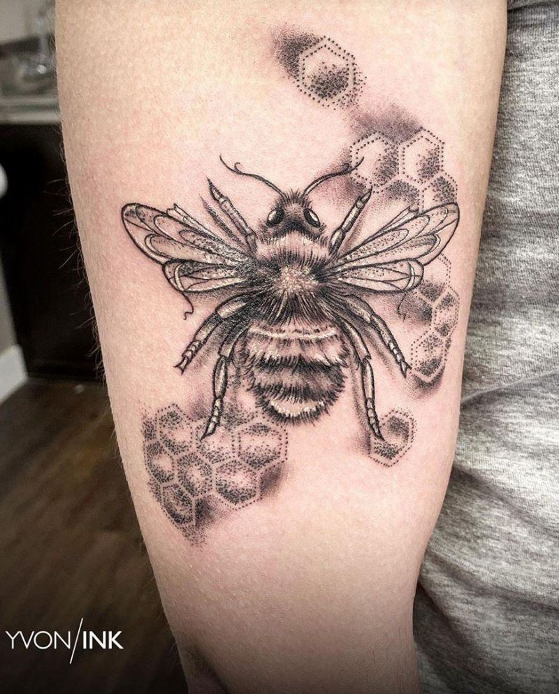 30 Pretty Honeycomb Tattoos You Will Love