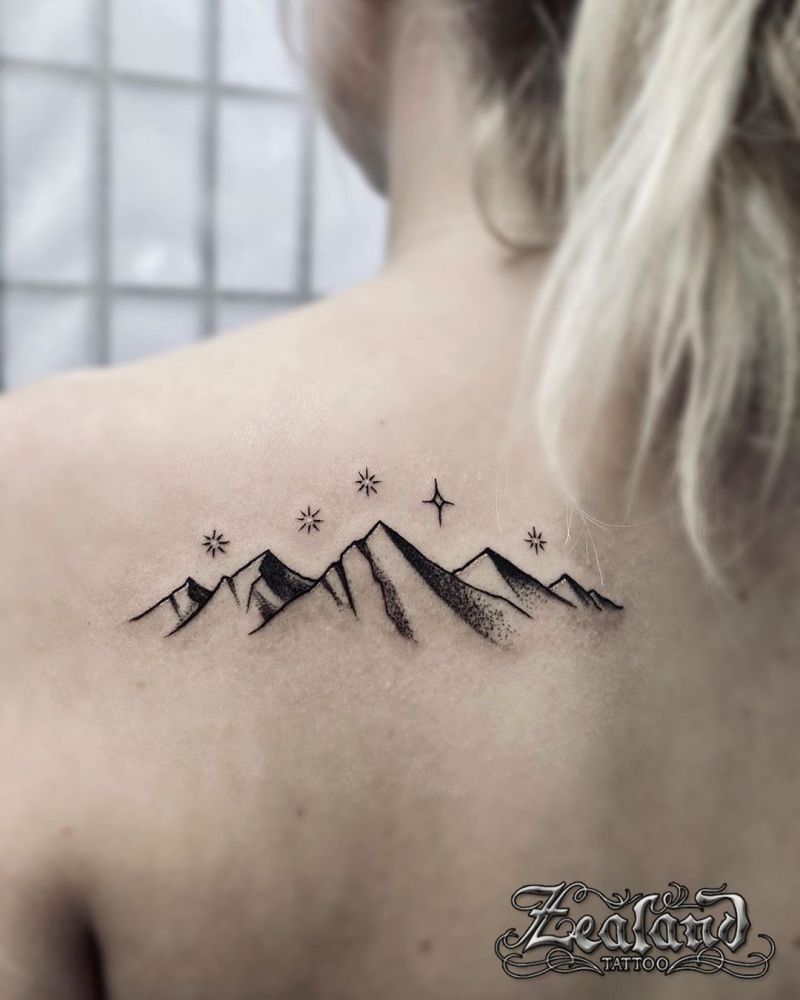 30 Pretty Mountain Tattoos You Will Love