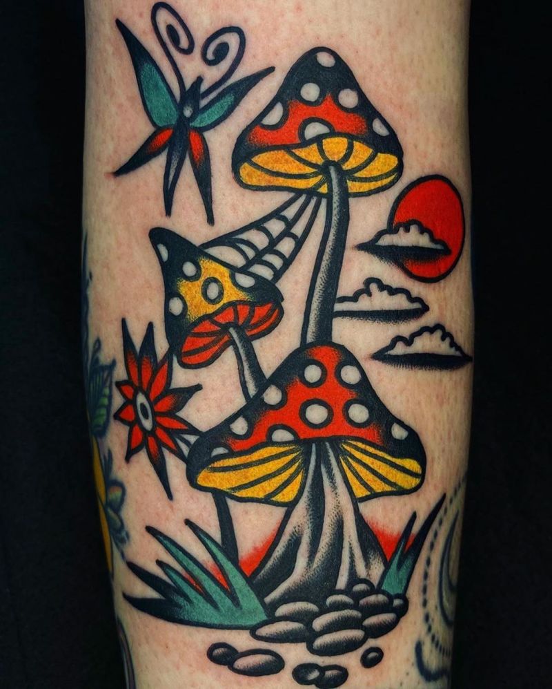 30 Pretty Mushroom Tattoos Improve Your Temperament