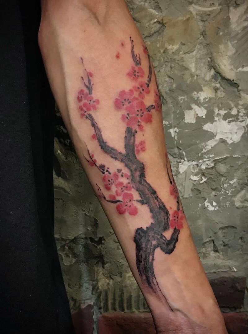 30 Pretty Plum Blossom Tattoos Make You Attractive