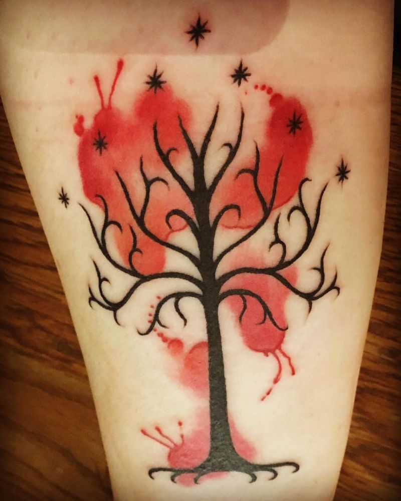 30 Pretty Tree of Gondor Tattoos Enhance Your Personality